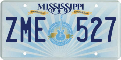 MS license plate ZME527
