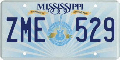MS license plate ZME529