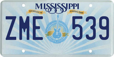 MS license plate ZME539