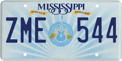 MS license plate ZME544