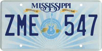 MS license plate ZME547