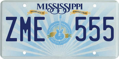 MS license plate ZME555