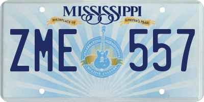 MS license plate ZME557