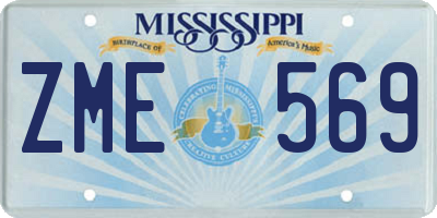 MS license plate ZME569