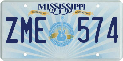 MS license plate ZME574