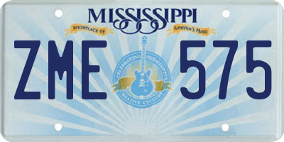 MS license plate ZME575
