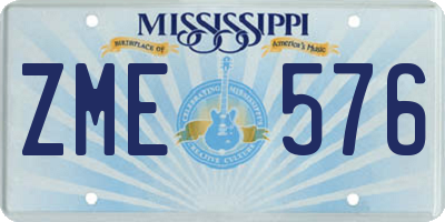 MS license plate ZME576