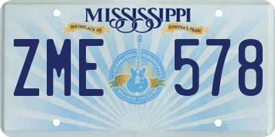 MS license plate ZME578