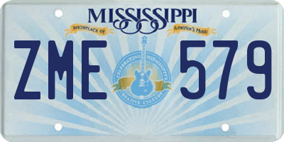 MS license plate ZME579