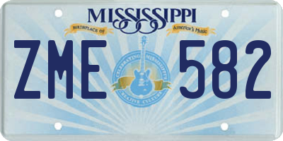 MS license plate ZME582