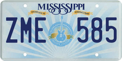 MS license plate ZME585