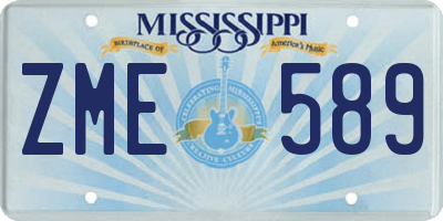MS license plate ZME589