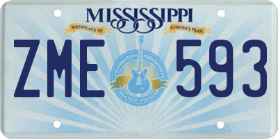 MS license plate ZME593