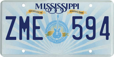 MS license plate ZME594