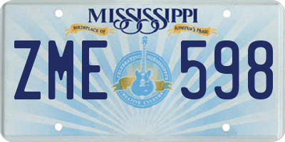 MS license plate ZME598