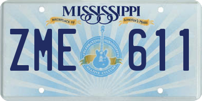 MS license plate ZME611