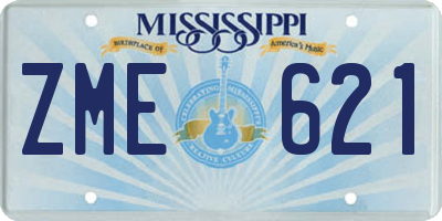 MS license plate ZME621
