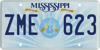 MS license plate ZME623