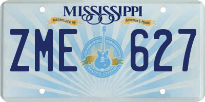 MS license plate ZME627