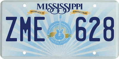 MS license plate ZME628
