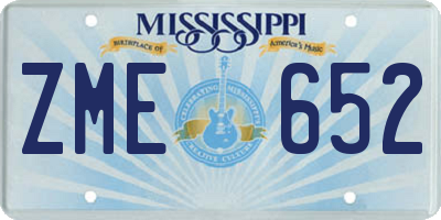 MS license plate ZME652