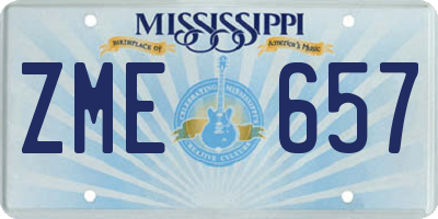 MS license plate ZME657
