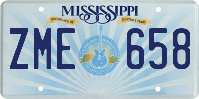 MS license plate ZME658