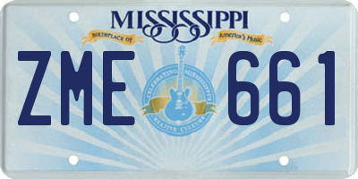 MS license plate ZME661