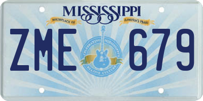MS license plate ZME679