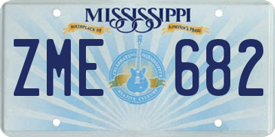 MS license plate ZME682
