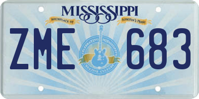MS license plate ZME683