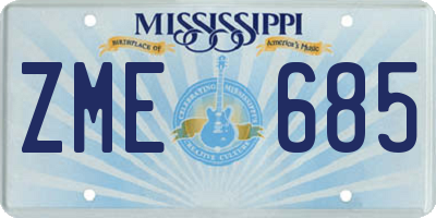 MS license plate ZME685