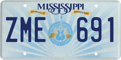 MS license plate ZME691