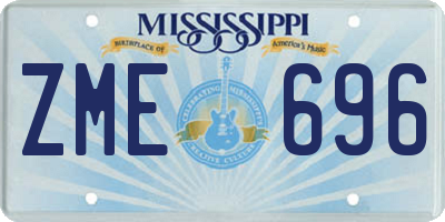 MS license plate ZME696
