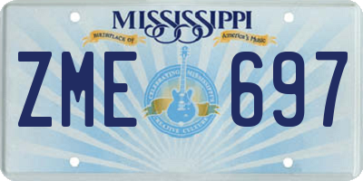 MS license plate ZME697