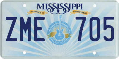 MS license plate ZME705