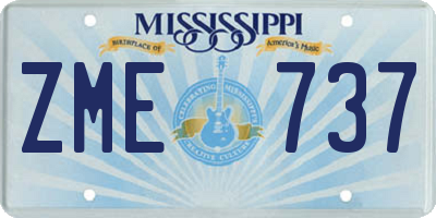 MS license plate ZME737