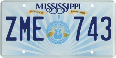 MS license plate ZME743