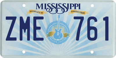 MS license plate ZME761