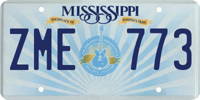 MS license plate ZME773