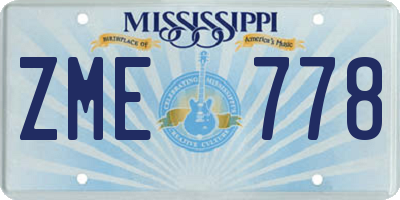 MS license plate ZME778