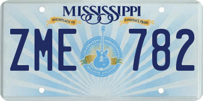 MS license plate ZME782