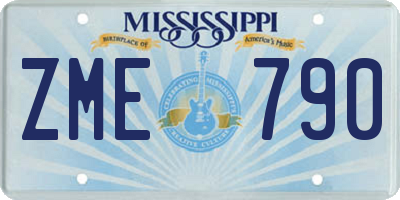 MS license plate ZME790