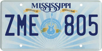 MS license plate ZME805