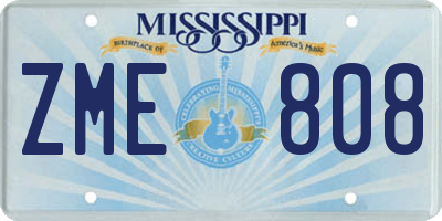 MS license plate ZME808