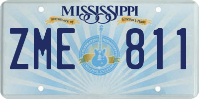 MS license plate ZME811
