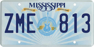 MS license plate ZME813