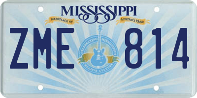 MS license plate ZME814