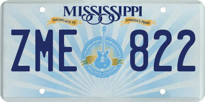 MS license plate ZME822