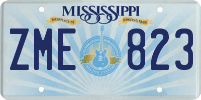 MS license plate ZME823